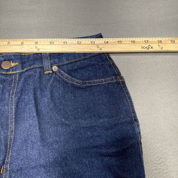 Vintage 70s Chic H.I.S Mom Jeans Sz 14 (27x32) Orange Thread Yoke American Denim - Picture 2 of 10